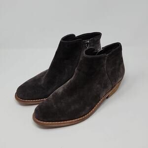 Sam Edelman Mercer Brown Suede Leather Ankle Booties Size 8